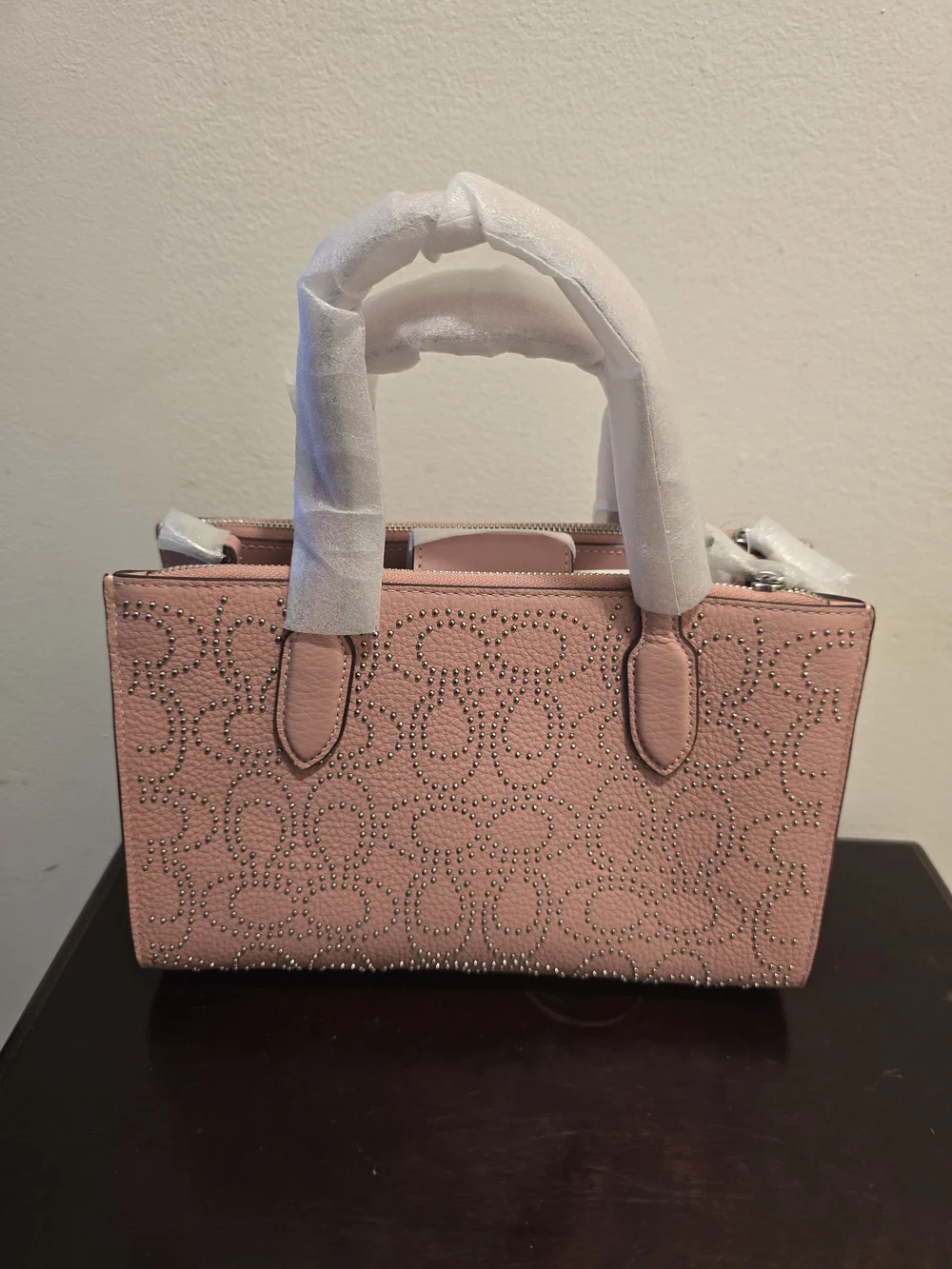 Coach Pink Studded Satchel
